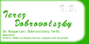 terez dobrovolszky business card