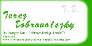 terez dobrovolszky business card